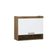 Armário Aéreo Maleiro Modulado 97cm 1 Porta Basculante Paris Luciane Móveis Avelã Pf Com Branco Pf