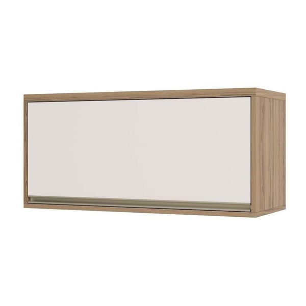 Armário Aéreo 80cm 1 Porta Basculante Mel Vanilla C/Pérola