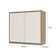 Armário Aéreo 80cm 2 Portas 1 Prateleira Mel Vanilla