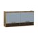 Armário Aéreo Maleiro Modulado 165cm 2 Portas Basculantes Paris Avelã Pf Com Grey Sky Pf