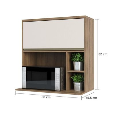 Armário Aéreo 80 Cm Nicho Micro Conjuntougado E Nicho