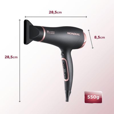 Secador De Cabelos Mondial Black Rose Sc-37 127v 110V