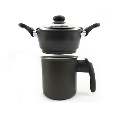Panela Cuscuzeiro Tampa Vidro Baquelite Antitérmico Preto
