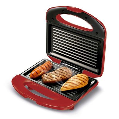 Grill E Sanduicheira Mondial Inox S-19 220v-vermelho/inox 220V