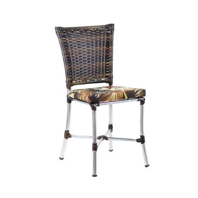 Kit 4 Cadeiras Angra Em Aluminio Com Almofada Trama Original Pedra Ferro