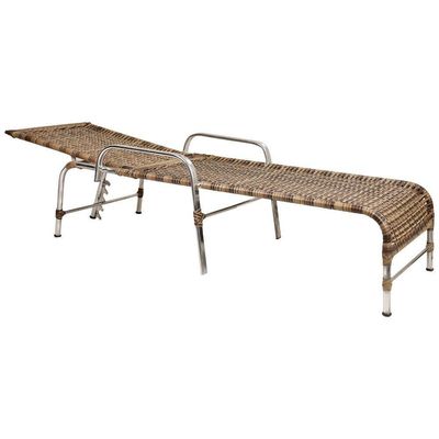 Espreguiçadeira Catar Alumínio Para Piscina Trama Original Capuccino