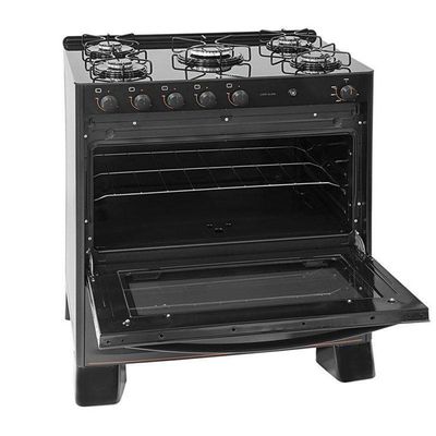 Fogão Suggar Cook Glass 5 Queimadores Preto FGVCG510PT Bivolt Preto