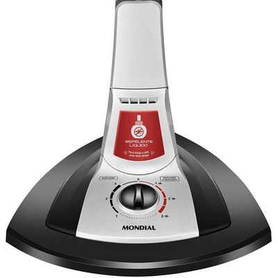 Ventilador De Mesa Mondial Turbo Tech Repelente Líquido Vt-rp-03 Vent 40cm Turbo-220v-preto/prata 220V