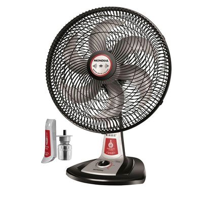 Ventilador De Mesa Mondial Turbo Tech Repelente Líquido Vt-rp-03 Vent 40cm Turbo-220v-preto/prata 220V