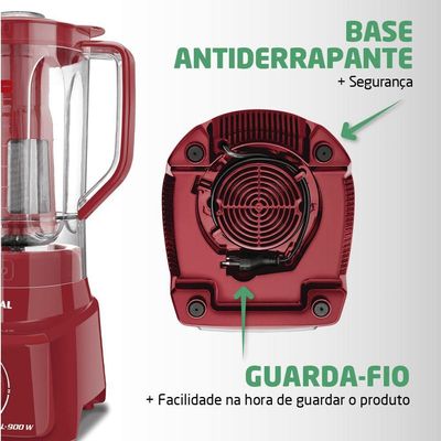 Liquidificador Mondial Turbo L-900 Vermelho 127V 110V
