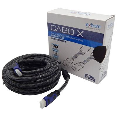 Cabo para Tv Lcd Led Hdmi M X Hdmi M 1.4 com Filtro 10 Mts