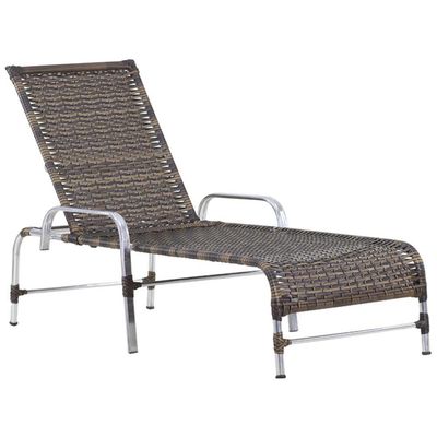 3 Espreguiçadeiras Catar Com Mesa Garden Para Piscina Trama Argila
