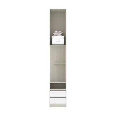Mesa De Cabeceira Direito Prime Plus Legno Crema C/ Branco M