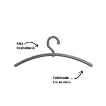 Kit 25un. Cabide Boutique Fixo Aberto Bola Pp Preto