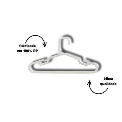Kit Com 25un. Cabide Infantil Pp Branco