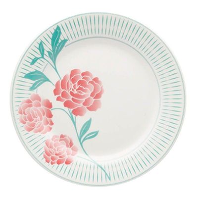 Kit 8 Pratos De Sobremesa Donna Bloom Oxford Cerâmica 19 Cm