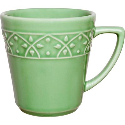 Kit 8 Canecas Verde Mendi Sálvia Oxford Cerâmica 360ml