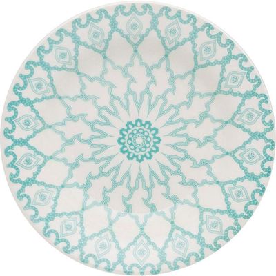 Kit 8 Pratos De Sobremesa Donna Mandala Oxford Cerâmica 19cm