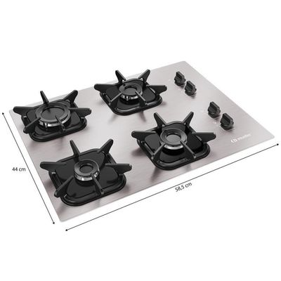Cooktop Mueller 4 Bocas De Alumínio Ultra Chama Mcg4bk