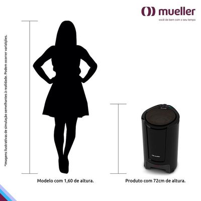 Centrífuga De Roupas Mueller Fit 15kg De Roupa Molhada Preto 220V