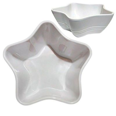Kit 4 Tigelas Bowl Melamina Estrela Branca 1,500ml