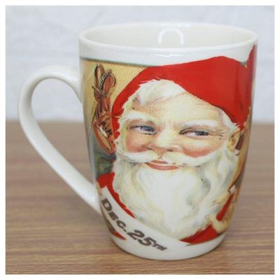 Caneca De Natal Natalina Papai Noel Em Cerâmica 350ml