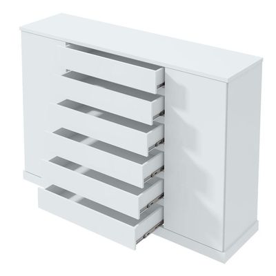 Cômoda Vedra 7 Gavetas 2 Portas Branco