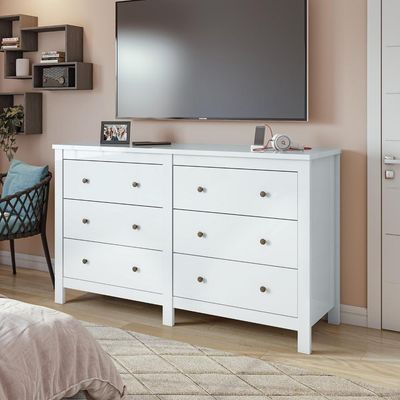 Cômoda Maggiore 6 Gavetas Branco Lopas