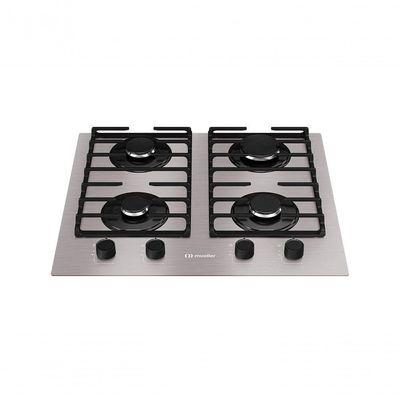 Fogão Cooktop 4 Bocas Ultra Chama MCG4BL Grade Dupla Mesa De Alumínio Mueller Bivolt