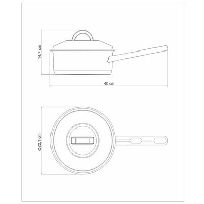 Panela Solar 20 Cm 2,9 L Em Aço Inox Fundo Triplo