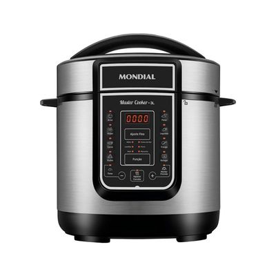 Panela De Pressão Elétrica Mondial Digital Master Cooker Pe-40 Panela Elétrica Pressão-127v-preto/inox 110V