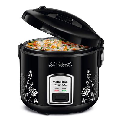Panela Elétrica Mondial Fast Rice 10 Pe-44-10x Panela Elétrica De Arroz-220v-preto