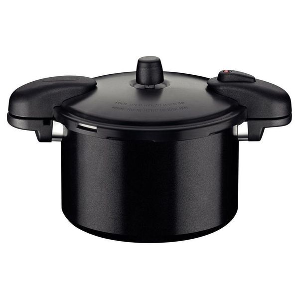Panela De Pressão Valência Black Em Alumínio Cerâmico