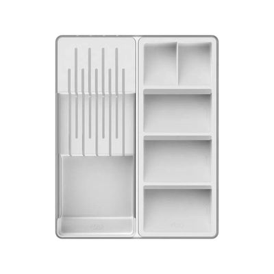 Organizador Facas Talheres Clear 37,5 X 30 X 5,6 Cm Branco