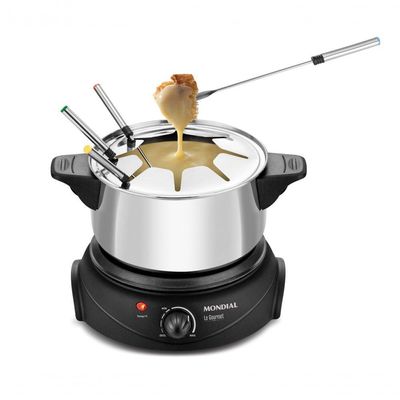 Panela Elétrica De Fondue Elétrico Le Gourmet Ii Fd-02 127v-preto/prata 110V