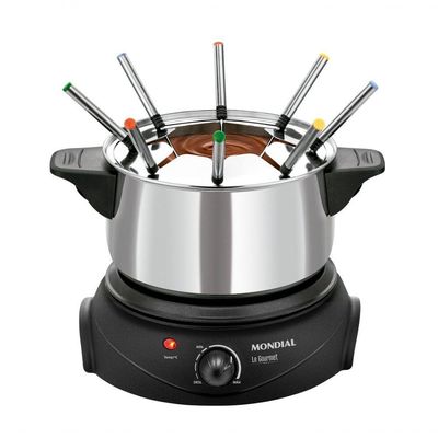 Panela Elétrica De Fondue Elétrico Le Gourmet Ii Fd-02 127v-preto/prata 110V