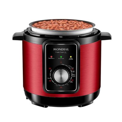 Panela De Pressão Elétrica Mondial Pratic Cook 3L Red 127V 110V