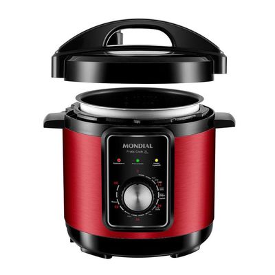 Panela De Pressão Elétrica Mondial Pratic Cook 3L Red 127V 110V