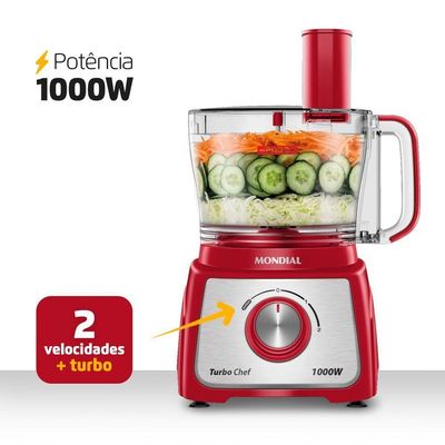 Multiprocessador Turbo Chef 9 Em 1 Mondial Mpn-01-rf 220v