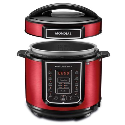 Panela De Pressão Elétrica Mondial Master Cooker Red Pe-39 Panela Elétrica Pressão-220v-vermelho/inox 220V