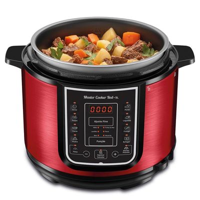 Panela De Pressão Elétrica Mondial Master Cooker Red Pe-39 Panela Elétrica Pressão-220v-vermelho/inox 220V