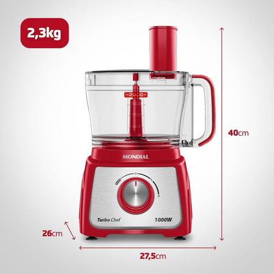 Multiprocessador Turbo Chef 7 Em 1 Mondial Mpn-01-Re Mpn-01-Re 127V/60Hz .