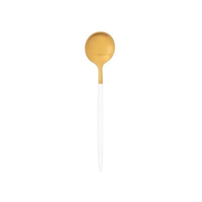 Faqueiro Garbo 16 Peças Branco Com Dourado Oxford