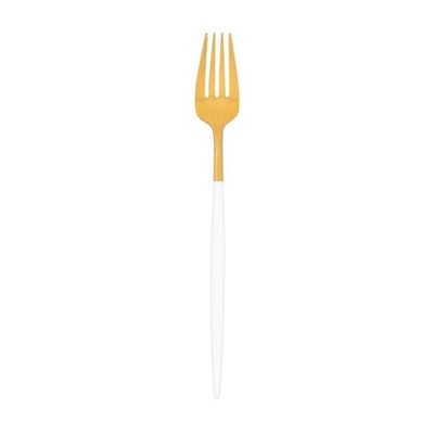 Faqueiro Garbo 16 Peças Branco Com Dourado Oxford