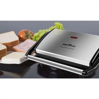 Grill Sanduicheira Britânia Bgr27I Press 2 1 Preto Inox 127V 110V