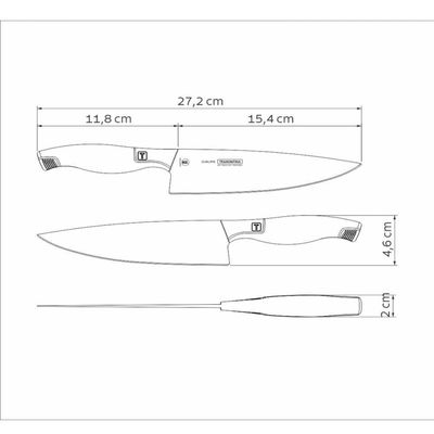 Faca Chef Sublime Em Aço Inox 6" Tramontina 24067/106
