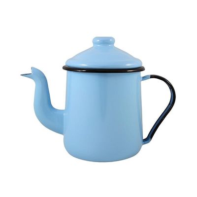 Conjunto Para Café Esmaltado 9 Peças Azul Claro Ewel