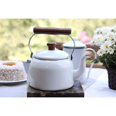 Caneca Média Esmaltada Branco 160 Ml Ewel
