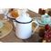 Caneca Grande Esmaltada Branco 370 Ml Ewel