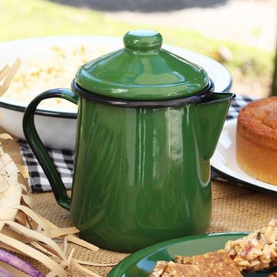 Caneca Com Bico Esmaltada Verde 1 L Ewel